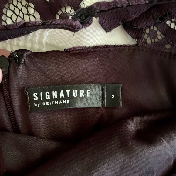 Reitmans Dark Purple Formal Lace Dress | Size 2 - Picture 8 of 9